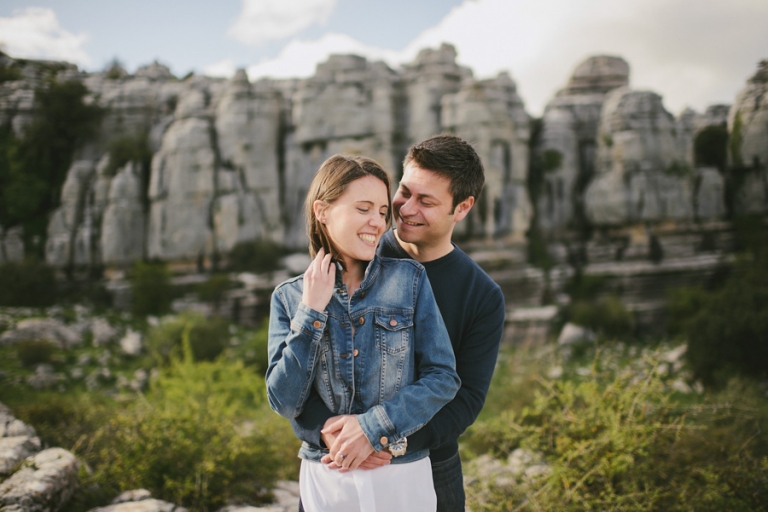 Fotografía de boda original en Torcal Antequera Málaga