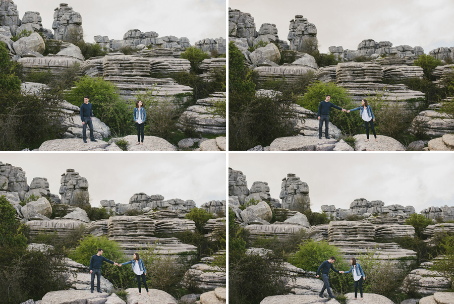Fotografía de boda original en Torcal Antequera Málaga