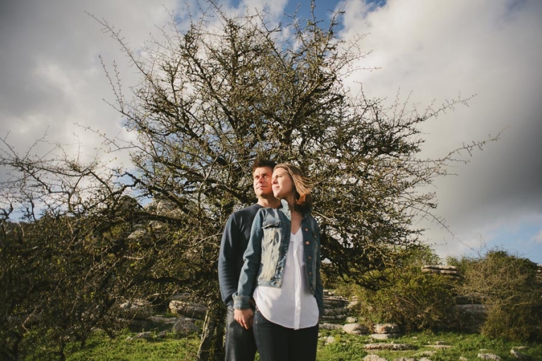 Fotografía de boda original en Torcal Antequera Málaga
