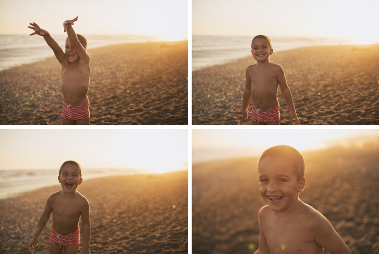 niño en la playa