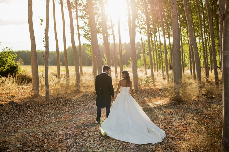 fotografía artistica de boda en el bosque