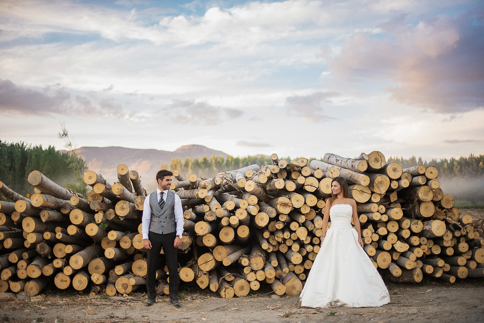 fotografía artistica de boda en el bosque