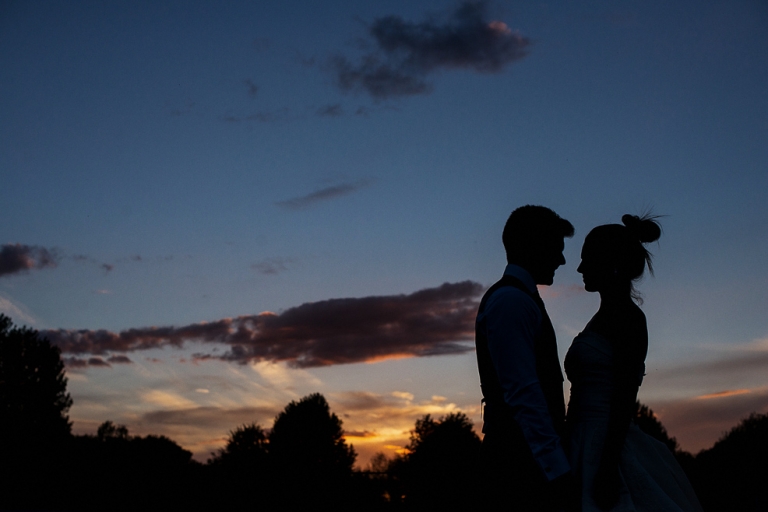 fotografía artistica de boda atardecer