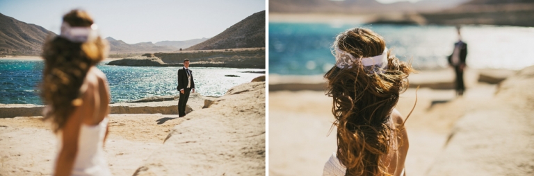 Foto artistica de boda Almería Cabo de Gata Costa Playa