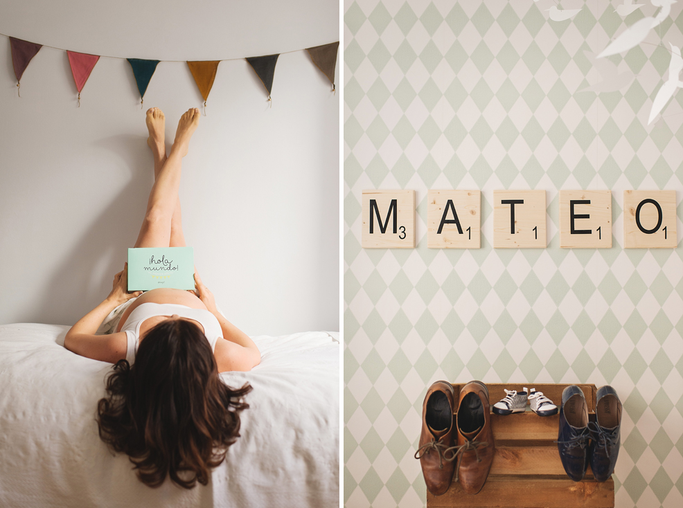 fotos bonitas Embarazada cuarto bebe vintage