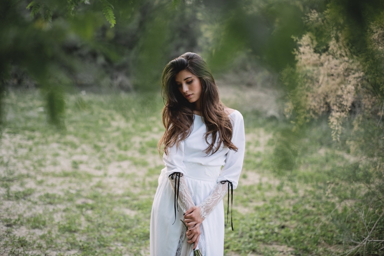 Fotos novia sencilla en bosque