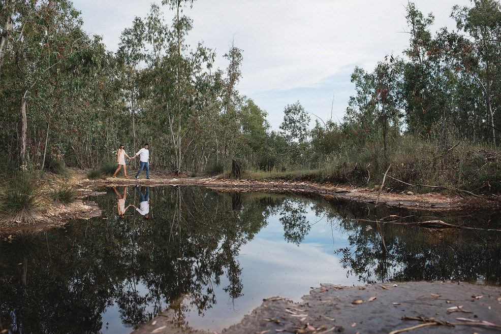 Preboda Sara y Manuel Fotógrafo de BODA Jaén11 Reflejos en el río